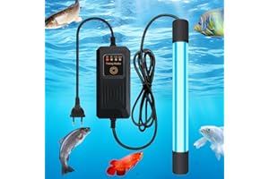 Mineup Akwarium sterylizator UV, sterylizator UV do akwarium z timerem, zatapialna lampa UV, lampa akwariowa, do czyszczenia akwarium, akwarium, akwarium (11 W)