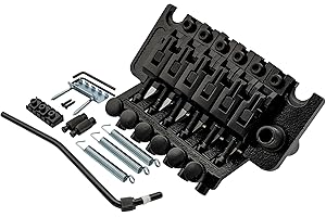 Musiclily 54mm Gitara Dwustronnie Blokowane Mostek Tremolo do Gitary Elektrycznej typu Floyd Rose,Czarny