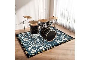 CDVR Tapis De Tambour Tapis Batterie Acoustique Tapis Insonorisant Tapis De Batterie Antidérapant Tapis pour Batterie electronique Grosse Caisse Caisse Claire - 120 x 80 cm - NOUVEAUTÉ 2023