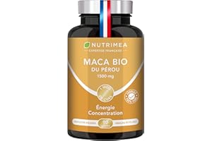 LABORATOIRES NUTRIMEA MACA - Poudre de Racine de Maca du Pérou BIO - 1500 mg - Riche en Vitamine B3 et C - Régulateur Hormonal Naturel & Puissant - Performances Sportives - 90 Gélules Vegan - Nutrimea - Fabriqué en France