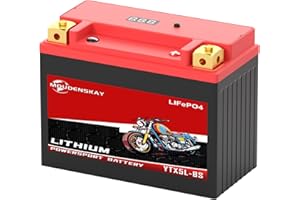 MOUDENSKAY Batería de Litio Para Moto, Bateria Litio 12v Motocicleta con BMS, 12.8V 3Ah 280CCA 38.4WH YTX5L-BS LiFePO4 Motor de Arranque de la Batería Para Motocicleta, ATV, UTV, 4 Wheeler, y más