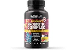 LIVE WELL VITAMINS FOR LIFE Bio Culture Probiotics Complex 360 Capsules | 15 Active Bacteria Strains | 40 Billion CFU per serving - Maximum Strength & Potency