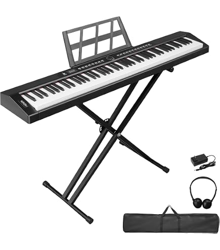 Tabouret De Piano LEADZM - Rembourré En Cuir, Hauteur Réglable, Pliable
