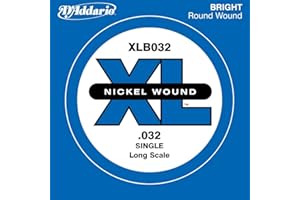 D'Addario .032 Long Scale Nickel Wound Single String for Bass Guitar