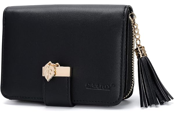 CALIYO Portefeuilles pour Femmes en Cuir synthétique Lisse et Souple, Portefeuilles pour Femmes Grands et Longs, avec de Nombreux Compartiments et Poche pour téléphone Portable