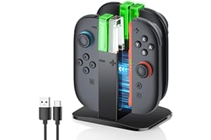 FYOUNG Controller Charger Stand for Nintendo Switch 2 (2025) - Magnetic Charging Dock for Joycon 2 with LED Bar Indicator - Compact Design 4 Controllers Fast Charge Station Accessories