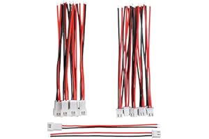 COMFORTY 10 Paare 1,25 mm JST 2 Pin Mikro Elektronik Männlichen und Weiblichen Steckverbinder Stecker mit 10 cm Draht Kabel