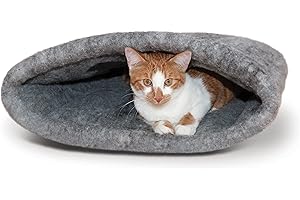 K&H PET PRODUCTS K&H Amazin Kitty Sack Self-Warming Cat Bed, Grey, 20 x 20 Inch