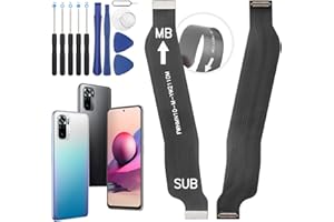 RongZy LCD Écran Carte Mère Câble Flexible pour Xiaomi Redmi Note 10S M2101K7BG M2101K7BNY Carte Mère de Recharge LCD Câble Flexible Remplacement pour Connecter la Carte Mère, avec Outils
