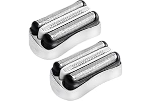 WIGTHVOY Series 3 Replacement Shaver Head Compatible with Electric Foil Shaver, Compatible with 3040s 3010s 310s 3000s 3050cc 3080s 390cc Etc Electric Shaver Replacement Shear Part, Silver, Pack of 2