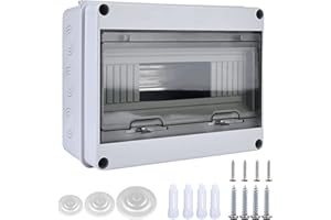 NIZIRIOO 12 Coffret Electrique Etanche Exterieur Boitier Electrique Etanche Exterieur Ip65 Boîte De Protection De Distribution Coffret Electrique Etanche Boite Etanche Electrique Exterieur