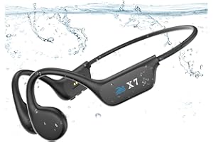 Guudsoud Casque sans fil à conduction osseuse, à écouteurs ouverts, Bluetooth 5.3 et étanchéité IP68, 32 Go de stockage MP3, pour le sport, la natation, la course à pied, le cyclisme