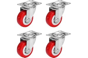 Youery Möbelhjul, tung last, 38 mm hjul, tunga lasthjul, set, tysta svängbara hjul, polyuretan, transporthjul för möbler utan