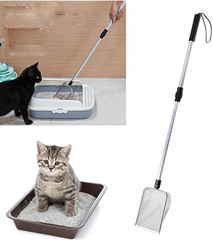 Pala Per Lettiera Gatti SAN LIKE - Manico Regolabile Fino A 105 Cm, Antiaderente, Con Impugnatura In Gomma - Foto 9