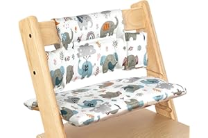 BOYIFEIJIE Sitzkissen für Tripp Trapp Hochstuhl, Weich Gepolstert, Leicht zu Befestigen, als Zubehör für Stokke Tripp Trapp, Erhältlich (Elefant)
