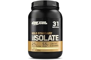 ‎OPTIMUM NUTRITION Optimum Nutrition Gold Standard 100% Whey Proteinisolat Pulver, Geschmack Vanilla, 930g, 31 Portionen