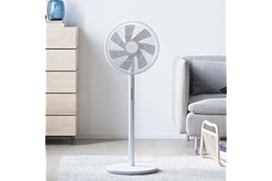 smartmi Ventilateur 3 Ventilateur sur Pied Silencieux Sans fil 29dB 25W 20h l'endurance avec 4 Degrés D'oscillation 7 Pales Compatible avec Alexa/Google Assistant/MI Home/Télécommande