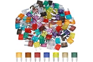 VYZUTR Lot de fusibles mini voiture et moto - 5A à 40A