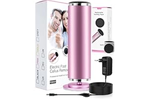 ZITFRI Honey Glow Pied, Râpe à Pieds Électrique, 60 Disques De Ponçage Remplaçables, Soin Des Pieds Doux & Efficace Pour Femme, Élimine Callosités Et Peau Morte À La Maison (Rose)