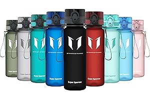 Sportowa butelka wody Super Sparrow - 350 ml / 500 ml / 750 ml / 1l / 1,5 l - Nietoksyczny bez BPA i ekologiczny plastik Tritan Co-poliester - do biegania, siłowni, jogi, na zewnątrz i na kemping