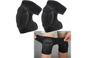 VMINOG Knieschoner Mit Dickem Schwamm Rutschfest Knieschoner Garten Kniekissen Knieschoner 1 Paar,Weich Knieschoner Tanzen Knieschoner Arbeiten,Für Gartenarbeit, Reinigung, Bodenbeläge(Schwarz)