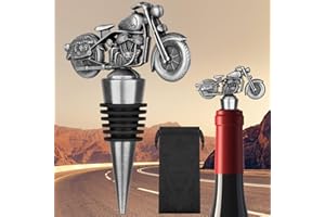 ‎LULLEA LULLEA Motorrad Weinflaschenverschluss, Motorrad Geschenke für Männer, Weihnachtsgeschenke Weinsparer, Weinstopfen für Weinflaschen, Lustige Weingeschenke für Männer Frauen, Vatertagsgeschenk