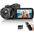 DPFIHRGO Video Camera 1080P Camcorder FHD 36MP Youtube Vlogging Camera IR Night Vision Camcorder 3.0" LCD Touch Screen 16X Digital Zoom Camera Recorder with Remote Control and 2 Batteries