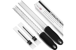 Zaxiva Rallador 2 unidades, rallador de queso de acero inoxidable, ralladores de cocina para parmesano, limón, nuez moscada, con cubierta protectora, mango antideslizante, apto para lavavajillas