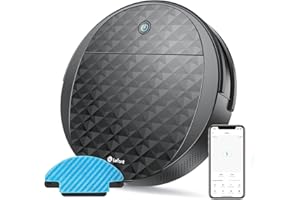 Lefant M213S Robot Vacuum Cleaner With Mop, 3200Pa Strong Suction, 7.8cm Thin 28cm DIA 150 Minutes of Constant Vacuuming, Robotic Vacuum Alexa Voice Control Ideal for Pet Hair Hard Floor