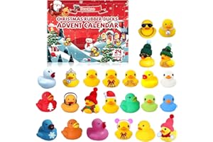 MIFKLMV Christmas Advent Calendar 2025, 24 Days Christmas Countdown Calendar Rubber Duck Advent Calendar Gift Set, Bath Toys Kids Christmass Gifts,Fun Holiday Toys for Boys Girls