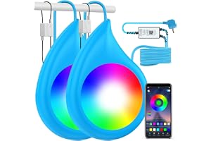 LED Poollampor för Pool Ovan Mark, LyLmLe 40W Magnetisk RGB Färgskiftande Dimbara Undervattenslampor med APP-Kontroll, IP68 V