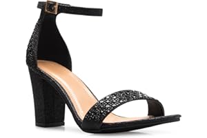 Olivia K Girls Kids Open Toe Strap Rhinestone Dress Sandals Low Heel Shoes Wedding Dress Dance Flower Girl