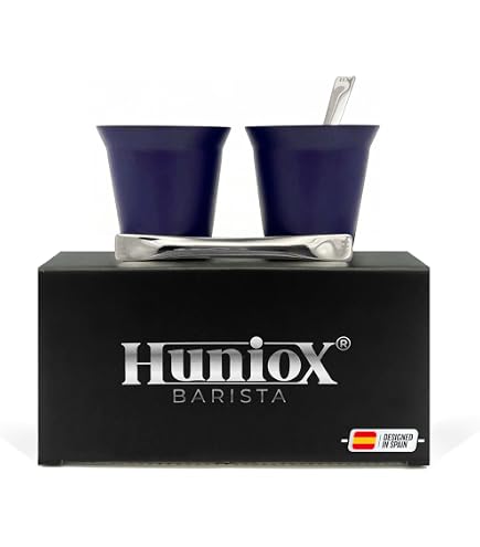 Dianoo Tasse À Café Tasses À Espresso En Acier Inoxydable Paroi Double Isolé Thermiquement Capsule Bleu