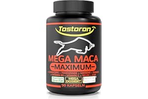 ‎TOSTORON Tostoron MEGA MACA MAXIMUM hochdosiert - hol dir jetzt den TOSTORON HAMMER direkt nach Hause! 90 Kapseln + Cordyceps, Pinienrinden Extrakt, Ginseng, Ginkgo, Vitamin C + B5, Selen, Zink (1x76,6g)