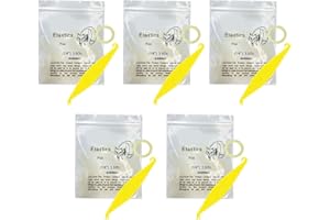 HRASY Elastici ortodontici da 6,35 mm, confezione da 500 elastici medi da 99,2 g per correggere il divario tra i denti, in regalo 5 posizionatori da apparecchio per gli elastici.