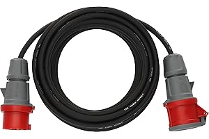 Brennenstuhl Professional CEE Verlängerungskabel IP44 (10m Kabel, H07RN-F 5G2,5, 5-polig mit CEE Stecker und Kupplung, für den Außenbereich IP44, Made in Germany) schwarz