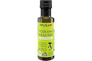 ‎PPURA PPURA Bio Natives Olivenöl Extra Toskana Kräuter | Italienisches Oliven Öl mit Rosmarin, Petersilie & Thymiam | 100% Natürlich, Ohne Zusatzstoffe und Aromen | Kaltgepresst & Lichtgeschützt | 100ml