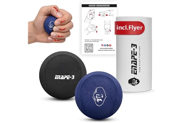 Enape® Boule Anti Stress Adulte – Lot de 2 Balles Antistress en Mousse - Soulagement Immédiat du Stress - pour Bureau, Maison, Enfants