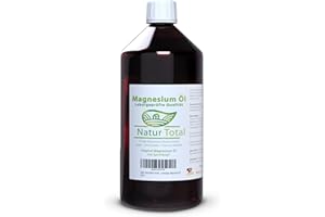 ‎NATUR TOTAL Natur Total Zechstein Magnesium Öl Spray 1000 ml Flasche. Premium Magnesiumöl für Haut und Muskeln, Für Sport, Schlaf und Massage, Hochdosiert & Rein. Kein Kleben oder Flecken.