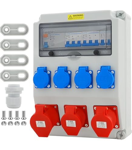 Acquista Brennenstuhl Distributore Di Corrente CEE Brennenstuhl Wandverteiler 4x230v Schuko 1xcee 400v 16a 32a 1154890020 400 V 3 1763492 - Foto 3