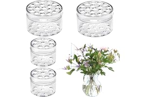 AONAYO 4-Teiliges Set Blumenhalter,Transparent Blumenstielhalter,Blumenstrauß Blumen Twister,Spirale Ikebana,Blumenblatt-BlumenstäNder Ikebana Vase,Blumenhalter FüR Vasen,Geeignet FüR Diy-Blumenarrangement