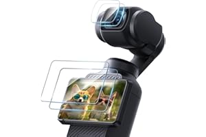 llano Folia ochronna na ekran do DJI Osmo Pocket 3 LCD + obiektyw Szkło hartowane o twardości 9H zarysowania, odporne odciski palców wodę i kurz – 2 sztuki
