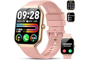 Motast Smartwatch Donna, 1.96" HD Orologio Fitness Tracker con Effettua/Risposta Chiamate, 115+ Sportive Smart Watch, Contapassi/SpO2/Sonno/Cardiofrequenzimetro, Impermeabile IP68 per Android iOS