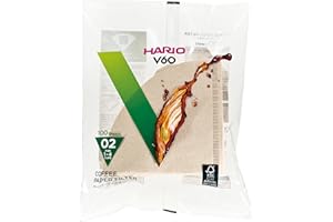 Hario, confezione di filtri in carta per caffè, VCF-01-100M, Natural, Size 02-100pcs