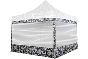 INSTENT Pro Seitenwand/Seitenteil für Pavillon 3x3m mit XXL Panorama Fenster oder Reißverschluss, wasserabweisend und atmungsaktiv, Farbwahl, für Festzelt, Partyzelt