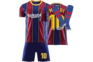 UMIQUANSOME Barcelona Jersey, Children's Football Kit, Home/Away, Football Set, Sports Shirt for Men/Boys, Football Training T-Shirt, Shorts and Socks