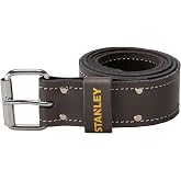 STANLEY Premium Leather Belt, Durable Buckle, Reinforced with Rivets, Perforated to Fit Different Waist Sizes, STST1-80119