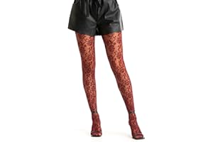 Gi&Gi Collant donna fantasia, in retina 40 denari con tassello in cotone da donna caratterizzati da un'allegra fantasia fiori all over.N.1607 colorate