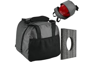 Oldmoom Sac de Bowling pour Boule Simple,Sac pour Boule de Bowling Simple | Sac fourre-Tout pour Boule de Bowling avec Support de Balle rembourré,Sac fourre-Tout avec Poche en Filet, Accessoires de