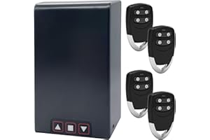 Kit Centralita Universal Koomando TM5886 para Motores de Persianas Enrollables hasta 1HP - 750W Seguridad Certificada CE/RoHS, 4 Mandos de Código Rodante, Panel IP55 Incluido, Instalación Sencilla